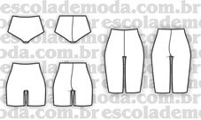 Moldes de calcinhsa e bermudas modeladoras